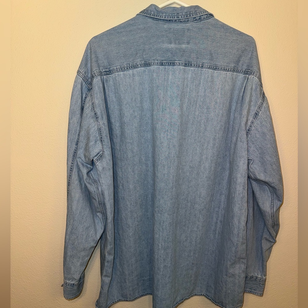 Old Navy Dungarees Blue Denim Shirt - Picture 4 of 12